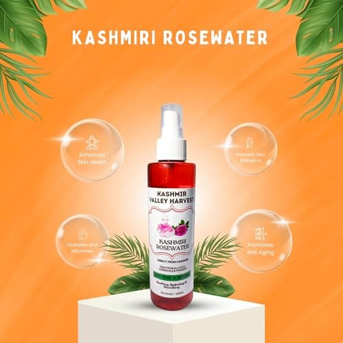 Kashmir Valley Harvest Kashmiri Rosewater (Toner) - 400ml | Facial Tonic Mist | Hydrating Daily Toner | For Glowing Skin | Hydrates Plumps & Minimizes Open Pores | Suitable for All Skin Types | Chemic 2