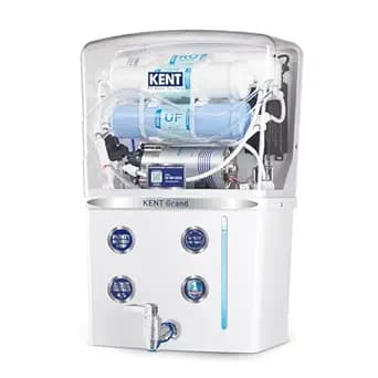 KENT Grand RO Water Purifier | Advanced RO Tech for Sabse Shudh Paani | RO+UF+TDS Control + UV LED Tank | 8L | 20LPH Flow | Ideal for Borewell/Tanker/Municipal Water | Largest Service Network