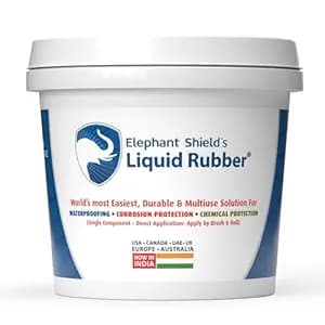 Elephant Shield Liquid Rubber Water Based Waterproofing Sealant for Sheet Joints, Bolt Holes, Gutter Joints, Roof & Wall Crack, Solar Panel, Cut Out, Damp Wall 500ml