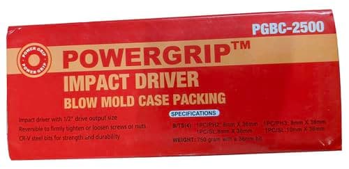 Inditrust Impact Screwdriver With Chrome Vandium Steel Bits And Handle Multi-Functional Portable Screw Driver Tool Machine For Nut Bolt Opening Left/Right rotation (WITH 4 BITS) 5