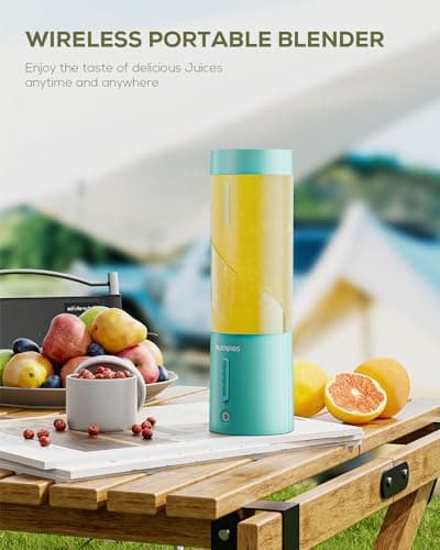 BLENLABS Portable Blender for Smoothie and Juices, Milk Shakes and Crushing Ice, 4000mAh Rechargeable Small Juicer for Fruits, 150 Watt Motor, Personal Blender for Smoothies (Green) 5