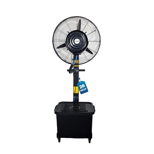 HAVAI 26″ Commercial Mist Fan, 260W Copper Motor | 10m Spray | Manual Mist Control | Aluminium Blade | Finger-Proof Grill | 41L Tank | Fixed 6ft Height | 48-Hour Installation & 1-Year Warranty