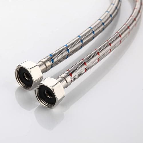 ALTON ALD195, SS-304 Grade, Replacement 24-INCH Hose Pipe for Basin and Kitchen Mixers, 2-Piece Set, Grey 2