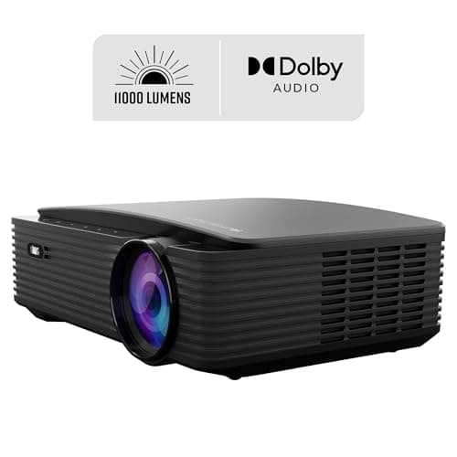 ZEBRONICS PIXAPLAY 16 Dolby Smart LED Projector, 10000 Lumens, 4K Support, 200 Inch Screen Size, USB, HDMI, AV, AUX, WiFi, 1080p Native, Supports Bluetooth, APP Support, Miracast, Airplay 2