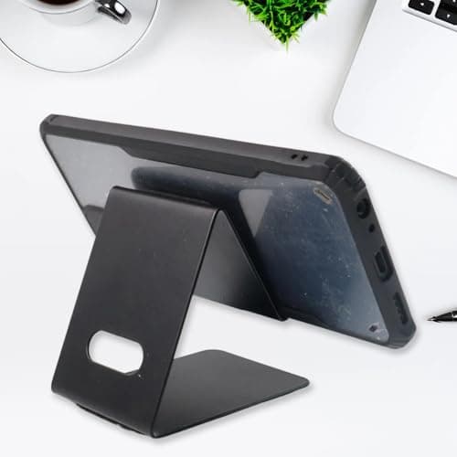 Wytronis Metal Universal Mobile & Tablet Stand Holder (1 Pc) | Adjustable Foldable Desktop Phone Stand for Smartphone, iPhone, Android, iPad | Heavy Duty Anti-Slip Table Stand 2