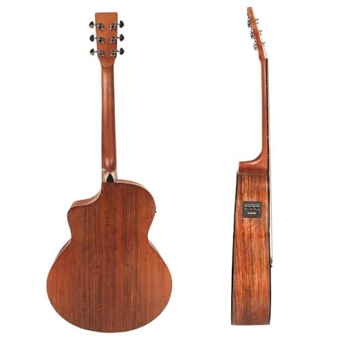 Kadence A06EQ-N Acoustica 40" Electro Acoustic Guitar | Grand Auditorium Cutaway | Ash Wood | Built-in Pickup + 2 Band EQ | Comes with Bag | Includes Learning Course | Natural 6