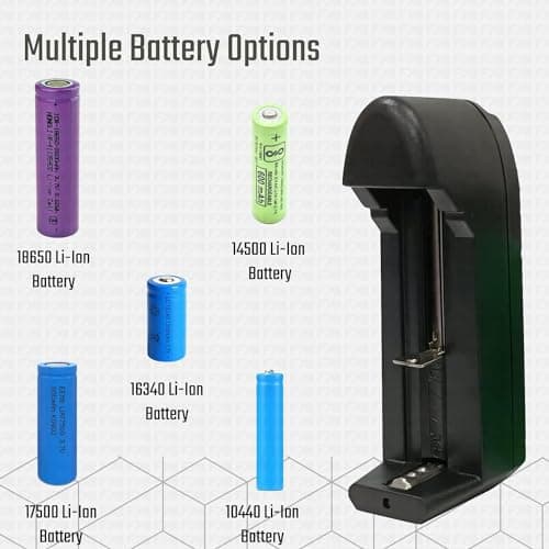 CONSONANTIAM Hongli Lithium Ion Rechargeable Battery 1200mAH 3.7V 4.4Wh, Ultra Boost High Capacity Li Ion Cell Batteries Original Power Rechargeable Lithium ion Cell (1-Slot-Charger) 4