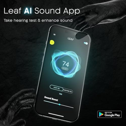Leaf Buds X514 True Wireless ANC in Ear Earbuds with AI Sound App,Active Noise Cancellation,Transparency Mode,70H Playtime,Quad Mic Enc,40Ms Low Latency,13Mm Driver, Ipx5, Bluetooth V5.4(Pastel Blue) 3