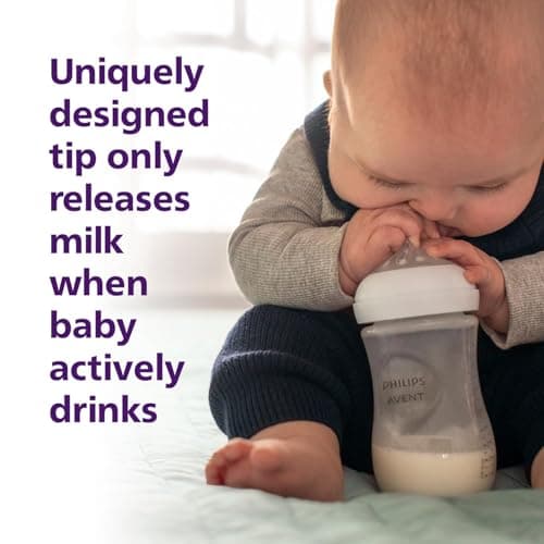 Philips Avent Natural Response 3.0 Plastic Baby Feeding Bottle | 260ml | No.1 Brand Recommended by Moms Worldwide | Ideal for 1 months+| Mimics Breastfeeding | Uniquely Designed Nipple | Pack of 2| SC 4