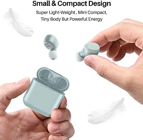 TOZO T6 True Wireless Earbuds Bluetooth 5.3 Headphones 45H Playtime with Wireless Charging Case, IPX8 Waterproof, OrigX Premium Sound Tech, Touch Control in-Ear Earphones Deep Bass with Mic Blue 2