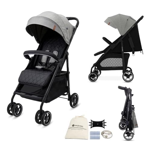 Neobreez Vom X1 Sibling/Twin/Double Side by Side Baby Toddler Stroller, Pushchair,One-Hand Fold, Waterproof Canopy, Gift Bag,Phone Holder,Toy Strap,Reflective Sticker,0-3yrs,15kg,3yrs Warranty