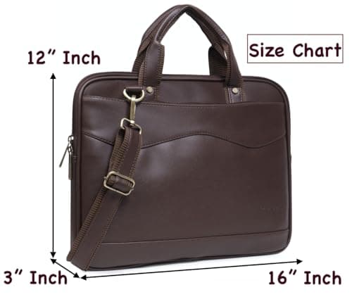 Pramadda Pure Luxury Vegan Leather Slim Laptop bags for man office use 15.6 inch | Work Messenger Bags for Men and Women | Corporate Gift For Employees, Clients. 5