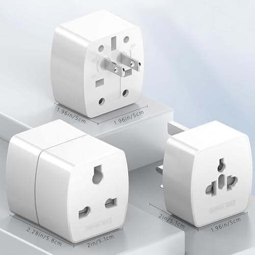 rts Universal Travel Adapter, International All in One Worldwide Travel Adapter and Wall Charger Compatible with, 224 + Countries with Multi Power Outlet Electrical Plug Mobile,Laptop,Tablets,Camera 3
