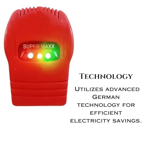 Pack of 2 Super MAXX (power saver electricity home) Save Upto 40% Electricity Bill Everyday | 3D Hologram Original Tested Product | The Superior, Digital & Powerful Electricity Saver Device (Red) (Pac 4