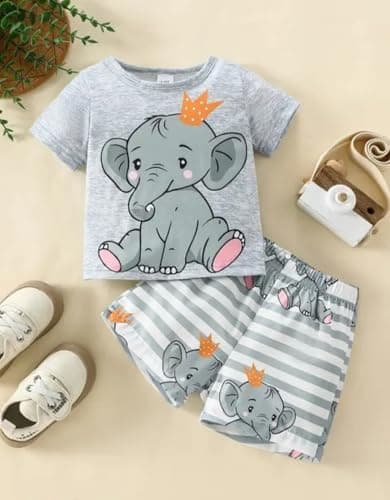 Summer Dress for Kids Boys Cotton Outfit – Baby Boy Dress with Soft Fabric, Stylish Printed Design, Lightweight & Comfortable Kids Clothes for Boys, Ideal for Regular Wear & Outdoor (1-2 year) 4