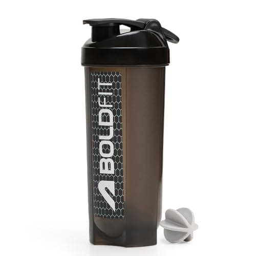 Boldfit Gym Typhoon Shaker Bottle 100% Leakproof Guarantee Sipper Bottle Ideal For Proteins, Pre-Workout And BCAAS, BPA Free Material - Black 700ml