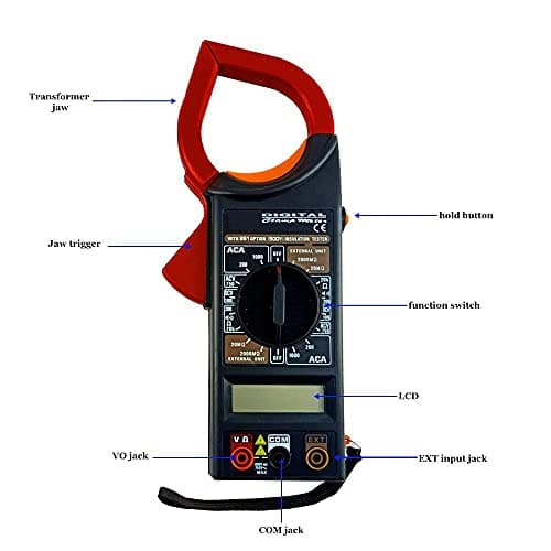 DIY DIYC-11598 Crafts DT-266 Ac Dc Digital Clamp Multimeter Auto Ranging Amp Current Voltage Measurement Device, Ammeter Tong Tester Industrial & Scientific Dno# 18 (Pack of 4 Pcs, DIY Crafts) 3