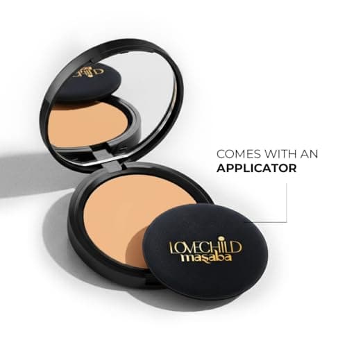 Lovechild Masaba Skip Everything Mattifying Compact Powder, Perfect Matte Finish, Oil Control, Pore Blurring & Skin Repair, Enriched with Vitamin E & Macadamia Oil, Bossy Babe (Deep) 9 g 5