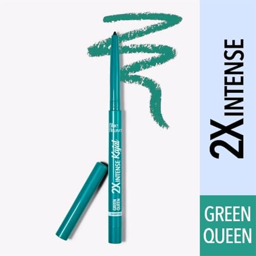 Blue Heaven Matte 2x Intense Kajal Pencil, Green Queen, Waterproof and Smudge Proof Kajal, 0.30gm 2