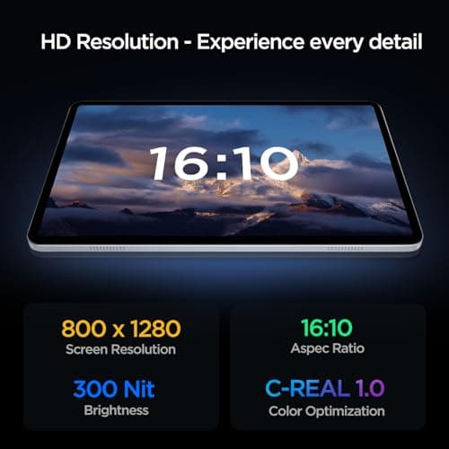 Android Tablet, 10.1 inch Android 15 Tablet with Octa-core Processor RAM 12GB ROM 64GB(Up to 2 TB), 800x1280 Resolution, WiFi 6 & Bluetooth, Dual Speakers, 5MP+8MP, 6000mAh, ABCmouse for 30-Days Trial 3