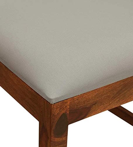 DIVINE WOOD ART Sheesham Wood Cushioned Dining Chairs Set of 6 Wooden Multipurpose Seating Chair for Dining Room Home (Natural Finish) 5