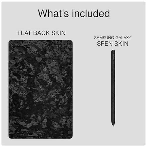 Capes Tablet Skins Compatible with Samsung Galaxy Tab S8 Plus | Ultra-Thin Protective Film | Anti-Scratch Vinyl Decal Skin | Not Case/Cover (Forged Carbon, Back Skin + S Pen Skin) 2