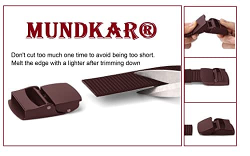 Mundkar Nylon Belt & Denim wallet combo Gift Set. (Blue wallet - Brown Belt) 3