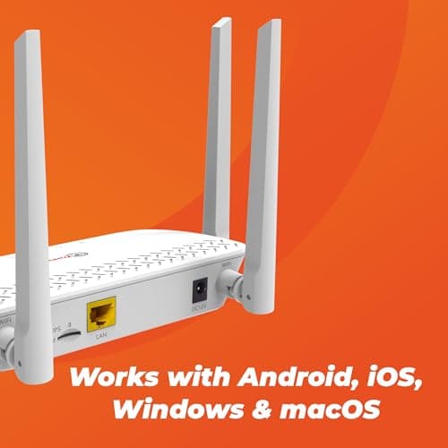 Trueview 4G LTE WiFi 6 Wireless Router with SIM Slot | Cat4 150Mbps | External Antenna | RJ45 LAN Port | Plug & Play SIM Router for Home, Office, CCTV | Secure IPv4/IPv6 Broadband 5