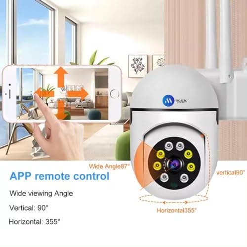 Maizic Smarthome 3 MP FHD WiFi Indoor Mini Fox Ptz Security Camera with Color Night Vision, 360� Ptz Rotation, Motion Tracking, Two Way Audio and Multi Users View 3