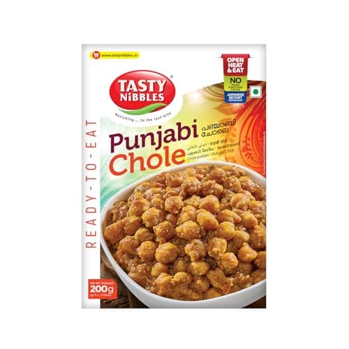 Tasty Nibbles Ready to Eat Punjabi Chole 200g | Open Heat & Eat | Vegetarian | No Added Preservatives | Japanese Retort Technology [Pack of 1]