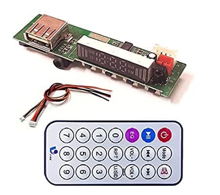 PickSlick India Bluetooth fm USB aux Card mp3 Stereo Audio Player with Connecting Wires and Remote