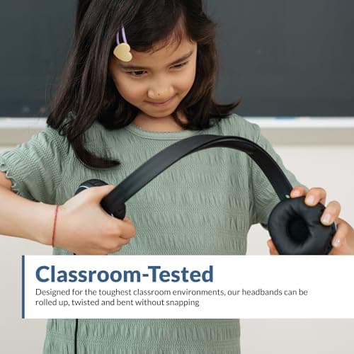 Cyber Acoustics Stereo USB Headset (AC-5008A), in-line Controls for Volume & Mic Mute, Adjustable Mic Boom for PC & Mac, Perfect for Classroom or Home 4