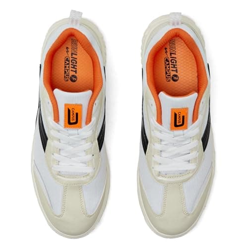 Campus Men's Static WHT/Cream Sneakers - 9UK/India 1 Pair 4