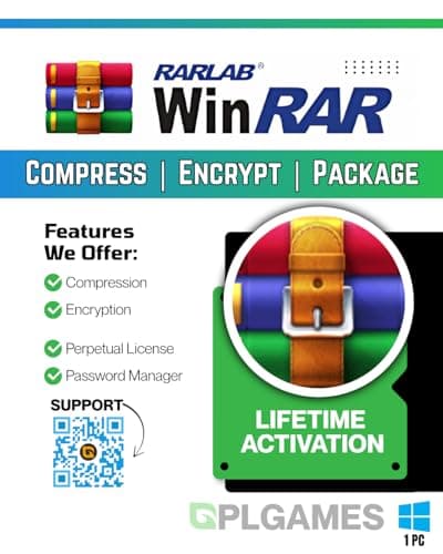 WinRAR Archiver 7 Latest Software (Lifetime / 1 Device) (Instant Delivery)