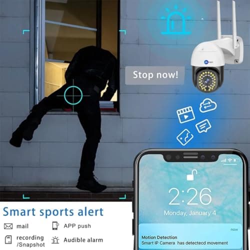 Maizic Smarthome 5MP 36IRS UHD WiFi Outdoor CCTV Camera for Home with Color Night Vision, Motion Tracking, Two Way Talk and Multi Users View, 2 Years Warranty 2
