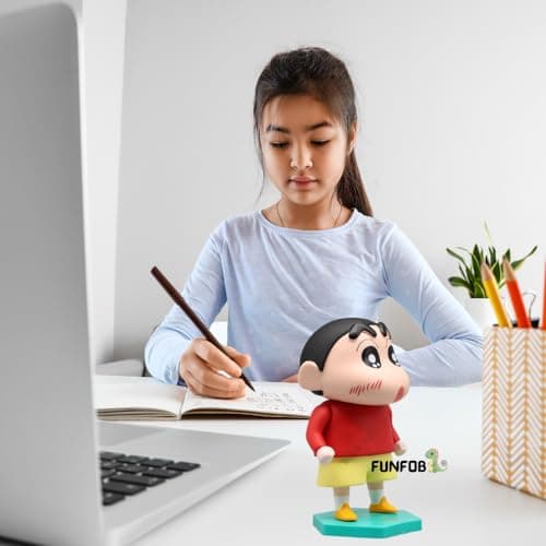 FUNFOB Shinchan Action Figure Toy Size - 13CM Cartoon Figurine for Boys & Girls PVC Multicolour | Shin Red T Pre 2