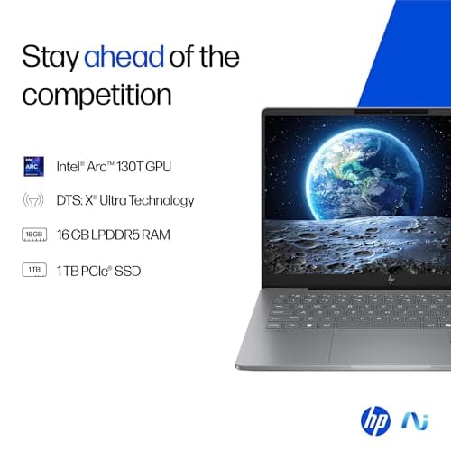 HP OmniBook 7 OLED (Previously Pavilion Plus) Intel Core Ultra 5 255H (16GB LPDDR5,1TB SSD) 3K, 0.2 ms, 14''/35.6cm, Win11, M365, Office24, Meteor Silver,1.5kg, fr0789TU, 5MP Camera, Backlit AI Laptop 4