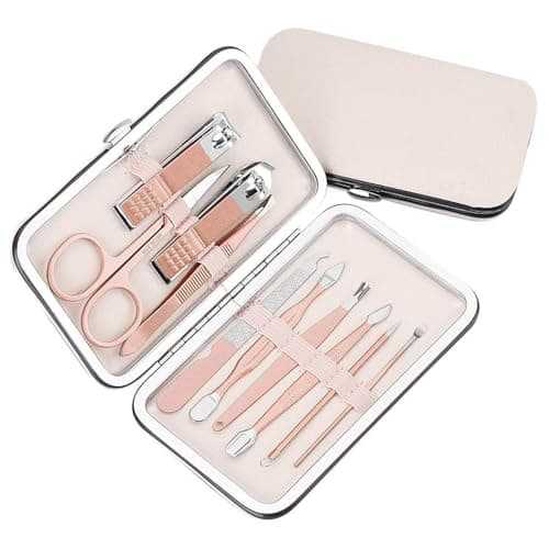 Manicure Kit,Stainless Steel Professional Manicure Set, pedicure Set, Nail Clipper, Manicure Pedicure kit for women and Men,Perfect Gifts for Women and Men (Multi-Color) (10 in 1) 3