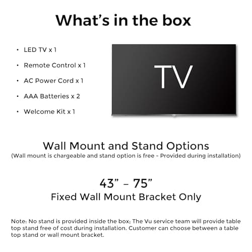 Vu 164cm (65 inches) Vibe Series 4K QLED Smart Google TV 65VIBE-DV 6