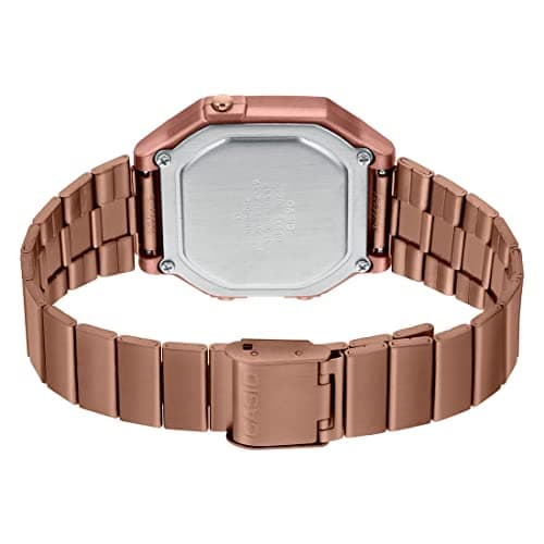 Casio Unisex-Adult Vintage B650WC-5ADF Rose Gold Digital Dial Rose Gold Stainless Steel Band D200 4
