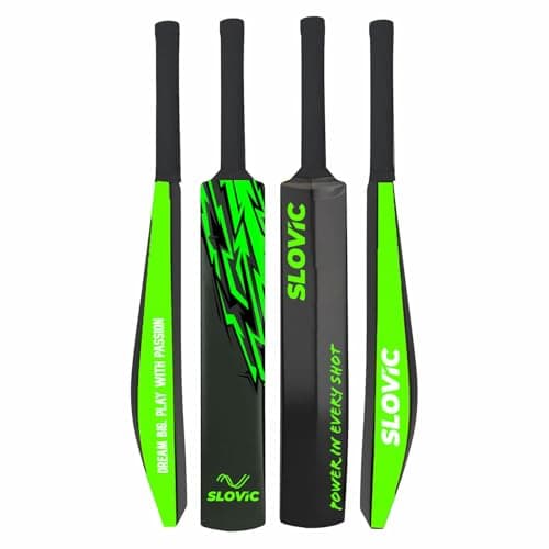 Slovic Cricket Bat [90 x 10.5 CM] | Full Size Tennis Bat for Cricket | Cricket Bat-Ball for All (Above 14 Years) | Plastic Bat for Indoor Tournament | Lightweight Fiber Bats for Cricket kit