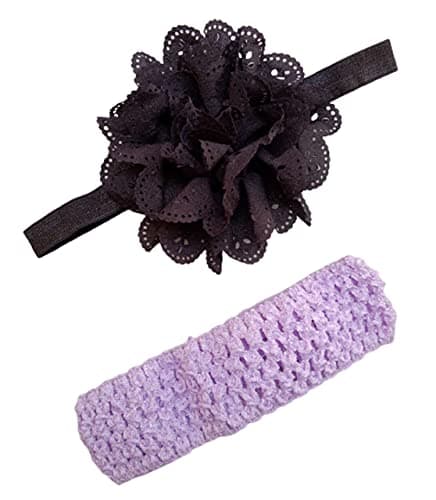 AkinosKIDS Beautiful Purple Lace Hair Band for Baby Girl in India with Flower Bow