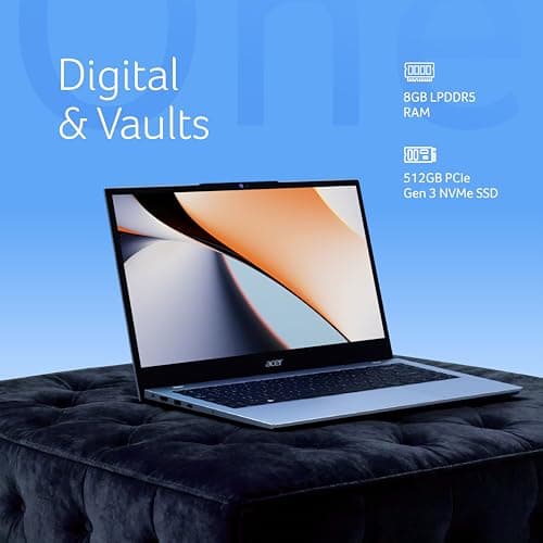 Acer Smartchoice Aspire One, AMD Ryzen 3-7320U, Office 2024 + M365 Basic, 8GB LPDDR5 RAM/ 512GB SSD, 14.0"/35.56cm TN HD Display, Win 11 Home, Pure Silver, 1.48KG, A114-43, Thin and Light Laptop 5