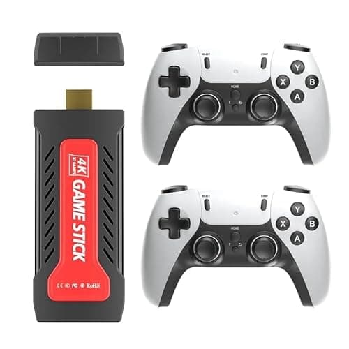 SMARTCAM® Gamestick GD30 Video Game Built-in 35K+ 2D 3D Classic Retro Games Wireless Controller HDMI Output, Multicolor 3