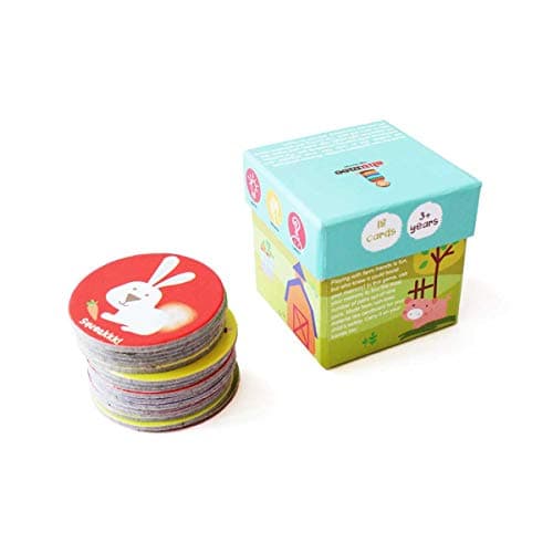 Shumee Farm Animals Matching Snap And Memory Card Game Combo - 52 Snap And 20 Memory Cards | (3 years+) | Educational Farm Themed Card Game For Kids | Develops Memory Skills | Birthday Gift For Kids 5