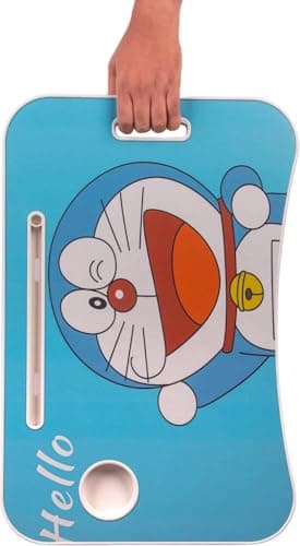 Multipurpose Foldable Laptop Table with Cup Holder | Table Home Study Writing Table, Foldable and Portable/Ergonomic Edges Kids & Adults (TUL-HELLO-.DOREMON.KUM) 3