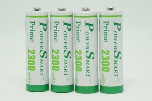 Power Smart Prime AA Rechargeable Batteries High Capacity Ni-MH 2300 mAh Low Self Discharge Pre-Charged Pack of 4