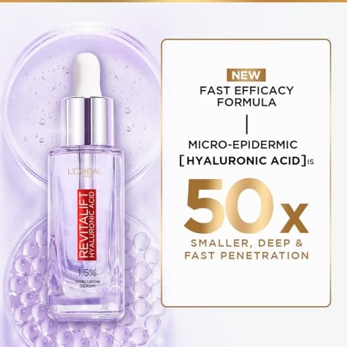 L'Oréal Paris Revitalift 1.5% Hyaluronic Acid Serum, Volume: 30ml, Intensely hydrates, smooths, and replumps skin, Fragrance free, paraben free, alcohol free formulation 4