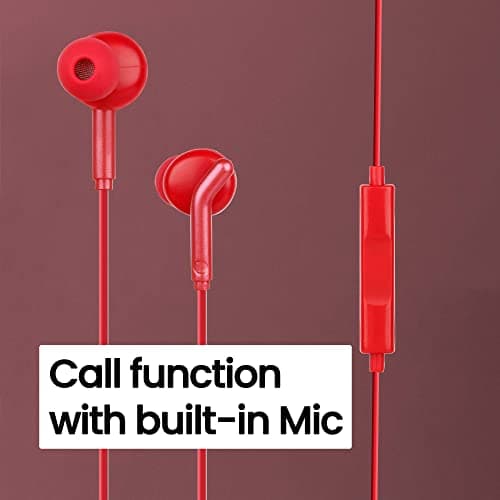 ZEBRONICS Bro in Ear Wired Earphones with Mic, 3.5mm Audio Jack, 10mm Drivers, Phone/Tablet Compatible (RED) 5