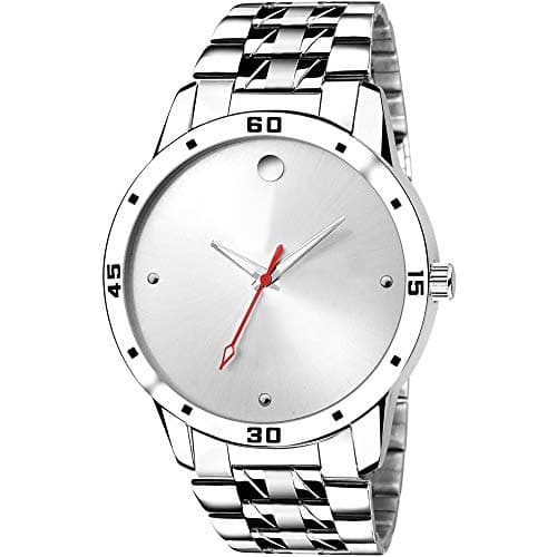 Acnos® Premium Silver Dial Analogue Watch for Men Pack of 1 (Fx466)